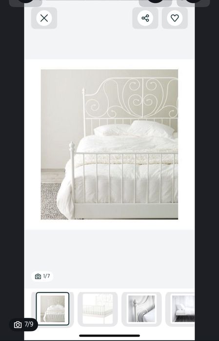 Rama łóżka LEIRVIK Ikea 160/200 oddam za darmo