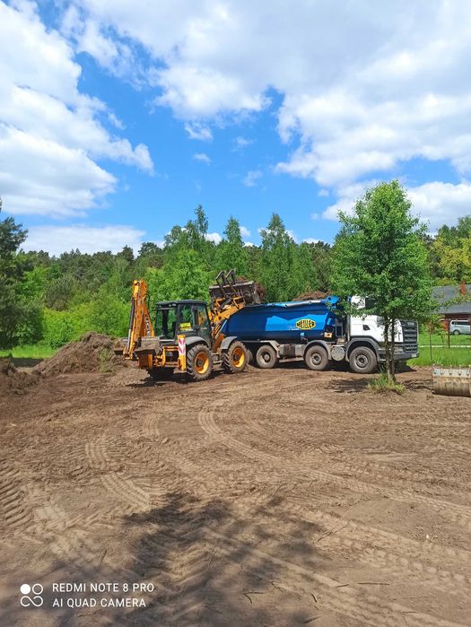 usługi koparką mini koparką wykopy budowa dróg kamieńczyk łochów urle