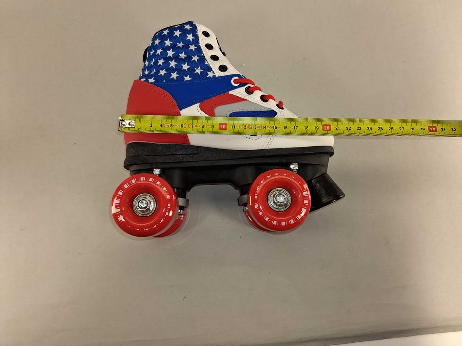 N087 Wrotki Rolki Dziecięce Roller Skates Crivit 31/32 Flaga USA