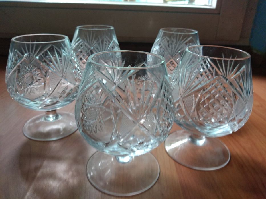 Zestaw 5 kieliszków do wina z krysztalu