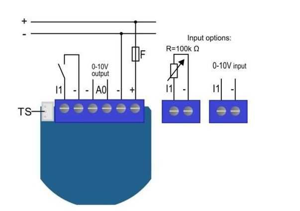 Мини-диммер  0-10V Z-Wave Qubino ― GOAEZMNHVD1