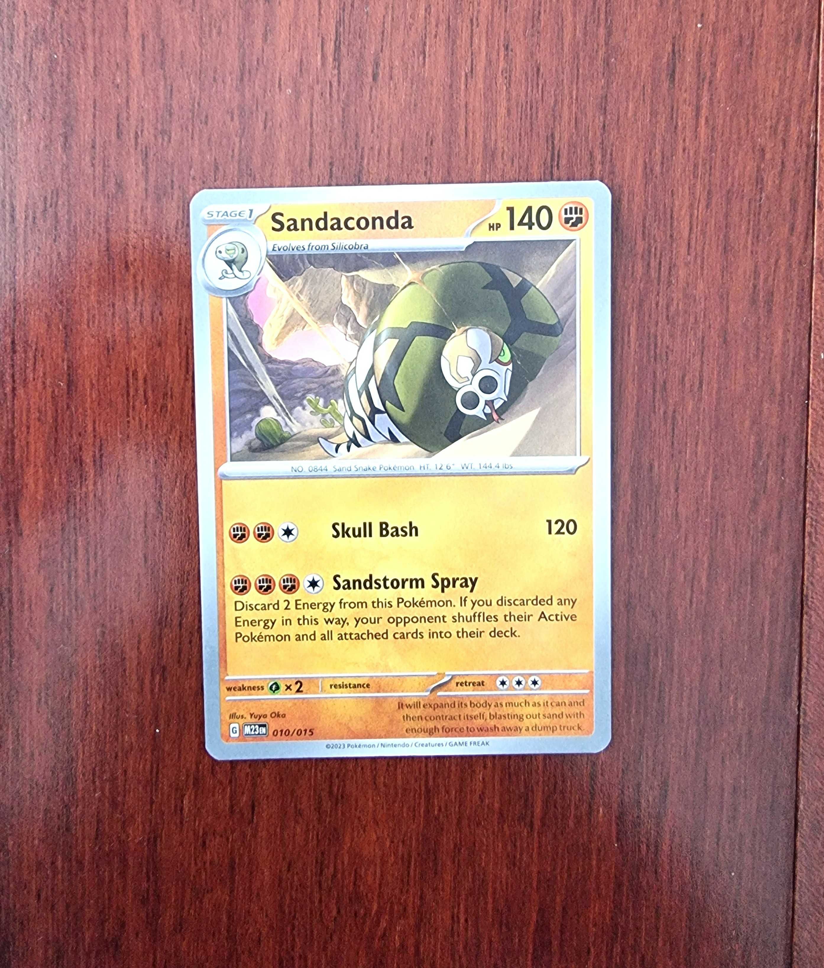 5Cartas Pokémon-Cyclizar, Hatenna, Jigglypuff, Kilowattrel, Sandaconda