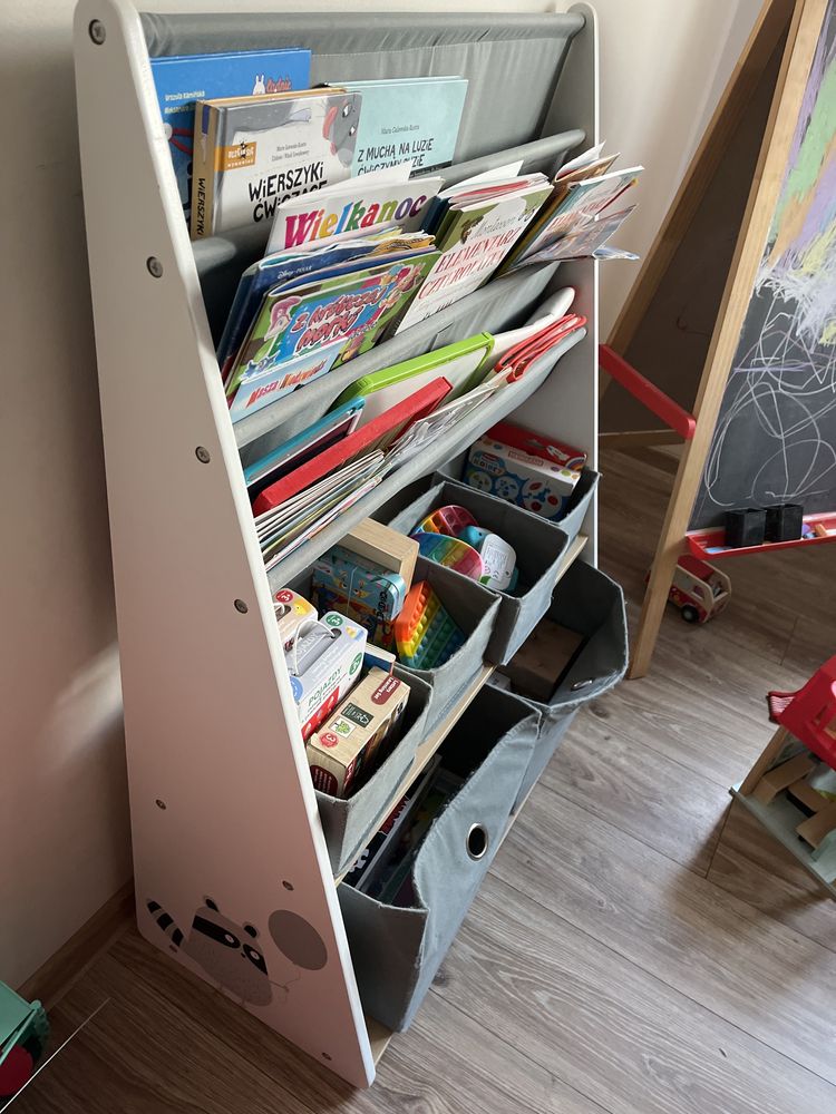 Regal na ksiazki i skrzynia na zabawki Kinderkraft