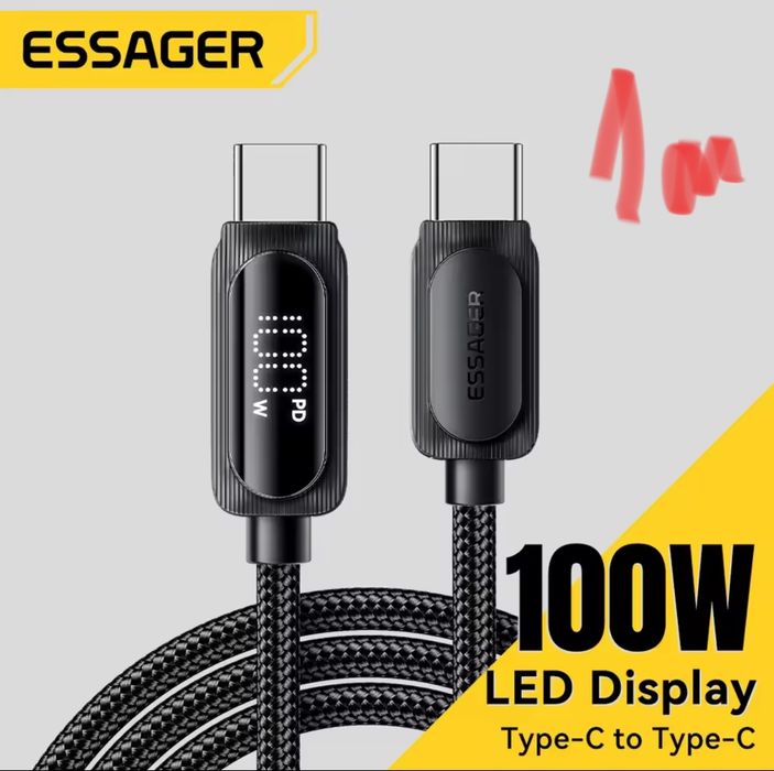 Кабель быстрой зарядки 60-100-240 Вт