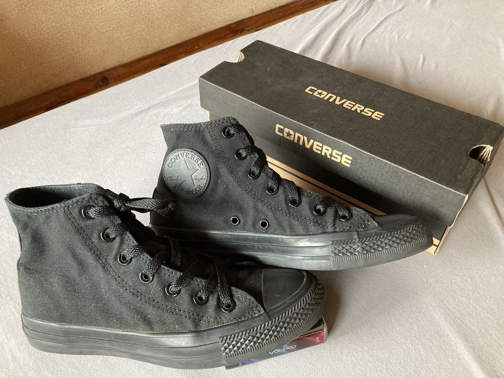 Кеди Converce c taylor a/s hi black monochrome