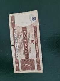 Bon towarowy dwa dolary polskie 1979r