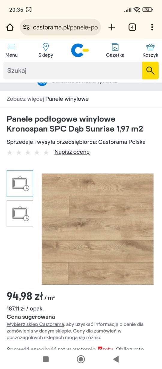 Panele winylowe wodoodporne Kronospan dąb sunrice