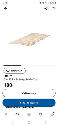 Ikea luroy dno łóżka 80x200, kpl 2 szt.