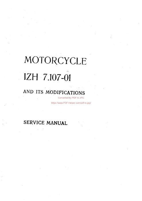 Instrukcja obsługi motocykla IZ 7.107 Planeta 5