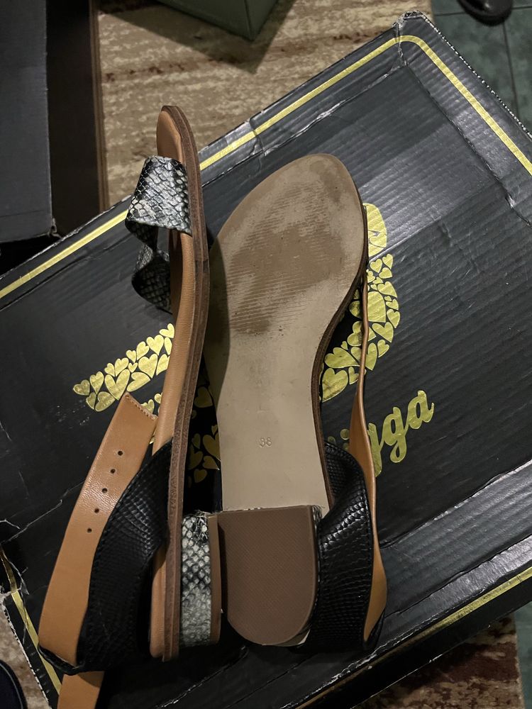 Sandały H&M na niskim obcasie