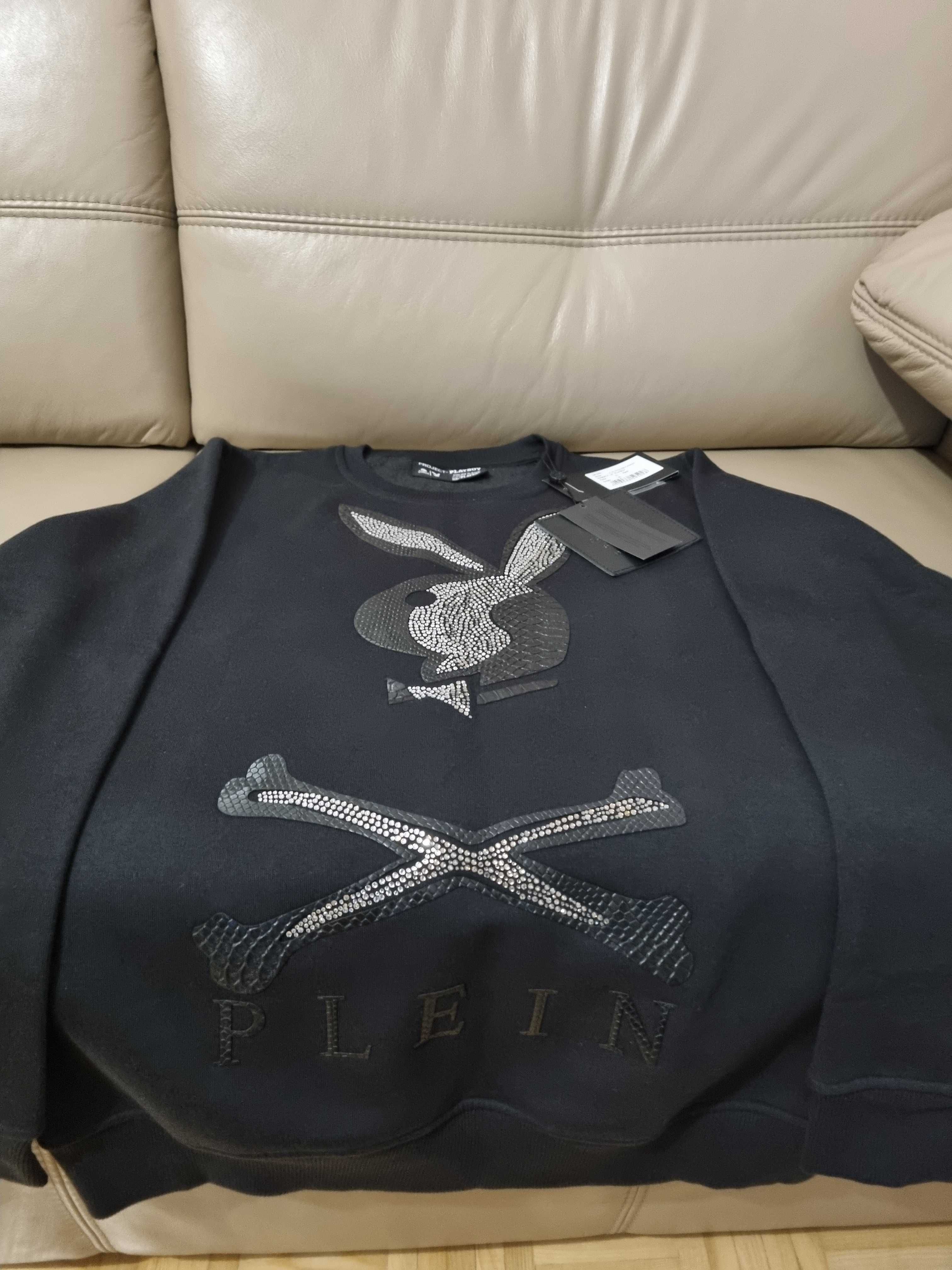 Bluza Philipp Plein vs Playboy XL czarna