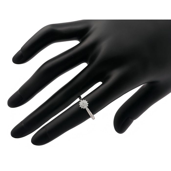 WYPRZEDAŻ Złoty pierścionek APART 585 z Brylantem 0.1 CT Zaręczynowy