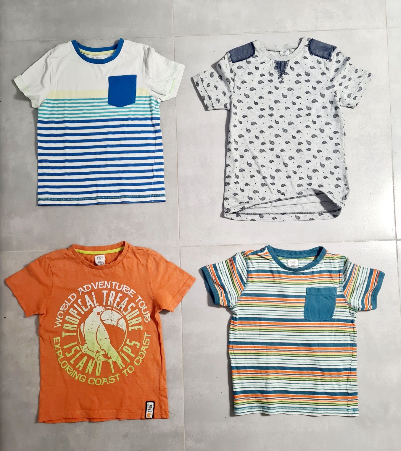 4 T-shirty komplet chłopięcy F&F