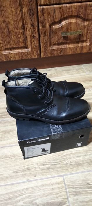 Мужские  зимние кожаные ботинки Clarks,р44из натуральной кожи