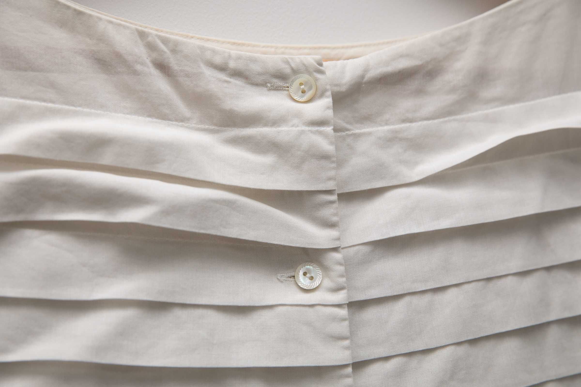 Jerri Sherman biała koszula vintage haute couture projektantka