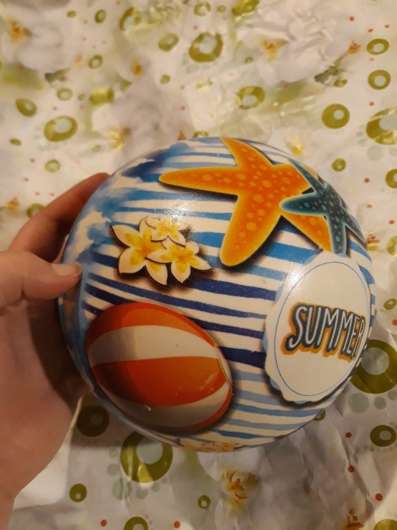 Мячик надувной детский пляжный игрушка