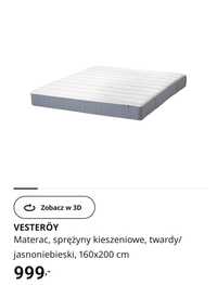 Materac ikea 160/200 twardy, polecam serdecznie