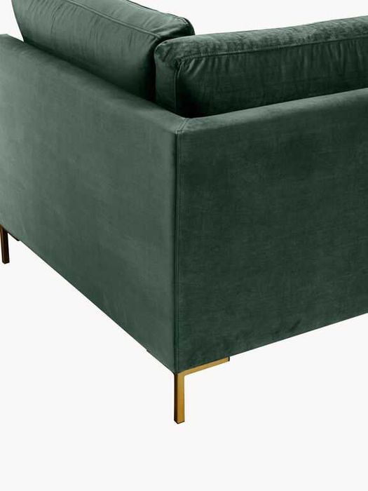 Rozkładana sofa narożna z aksamitu Luna (3-osobowa) West