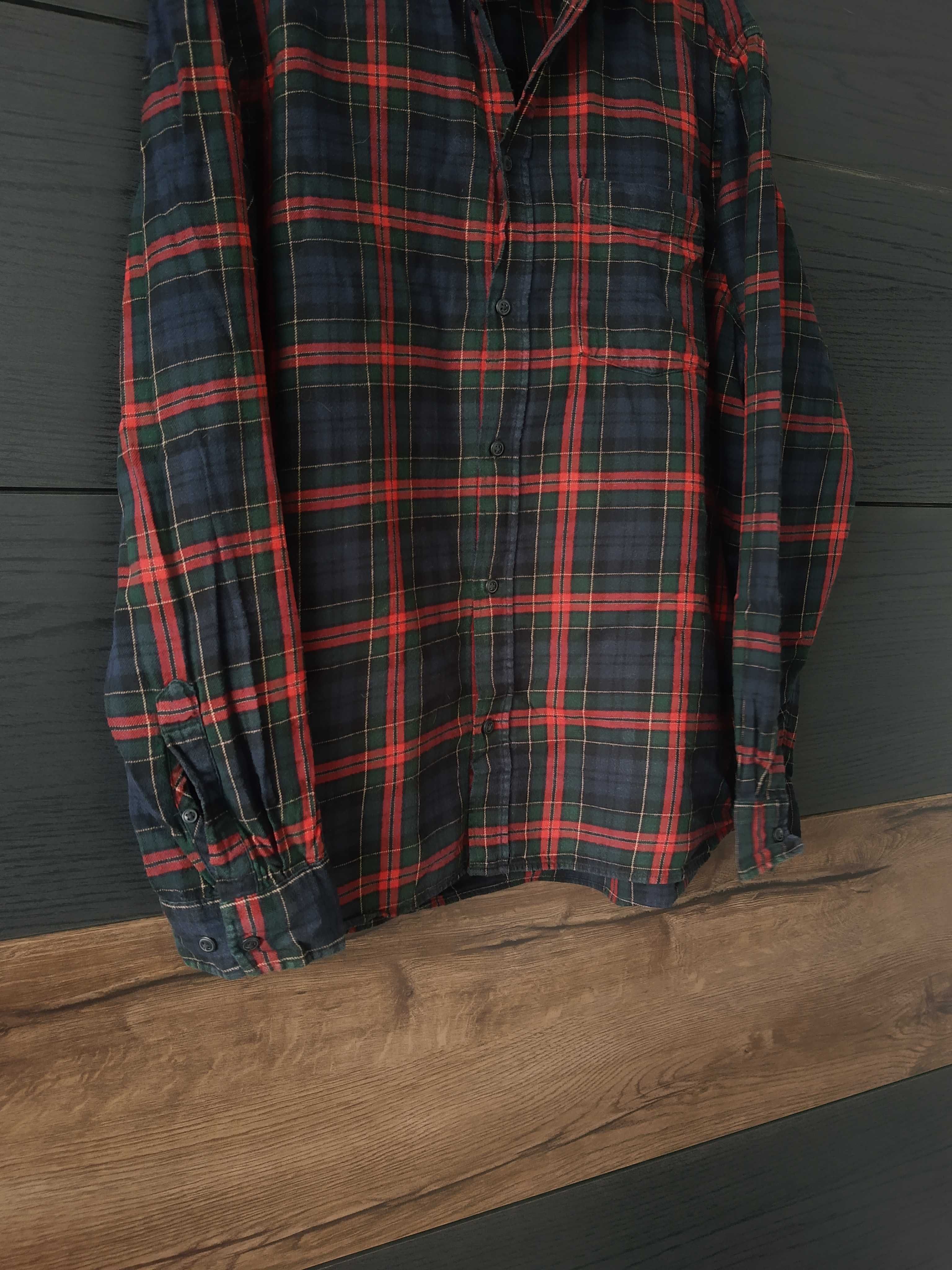 Męska koszulka w kratę H&M XL