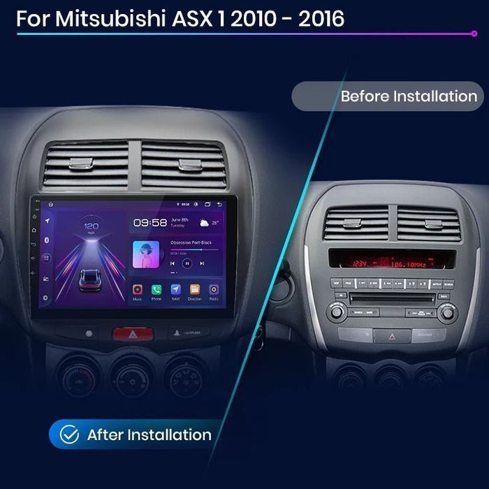 Radio Android do Mitsubishi ASX 2010 - 2016 - 6GB, 128GB