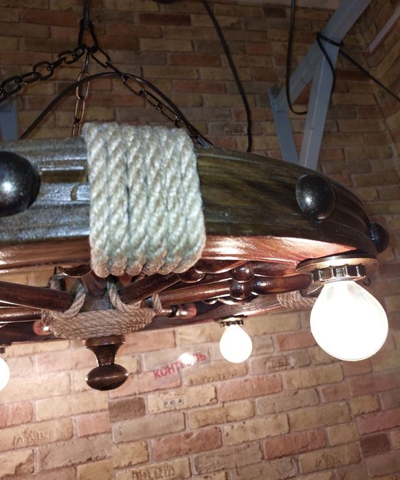 Стельовий світильник  колесо люстра старовина лофт колесо воза прядки