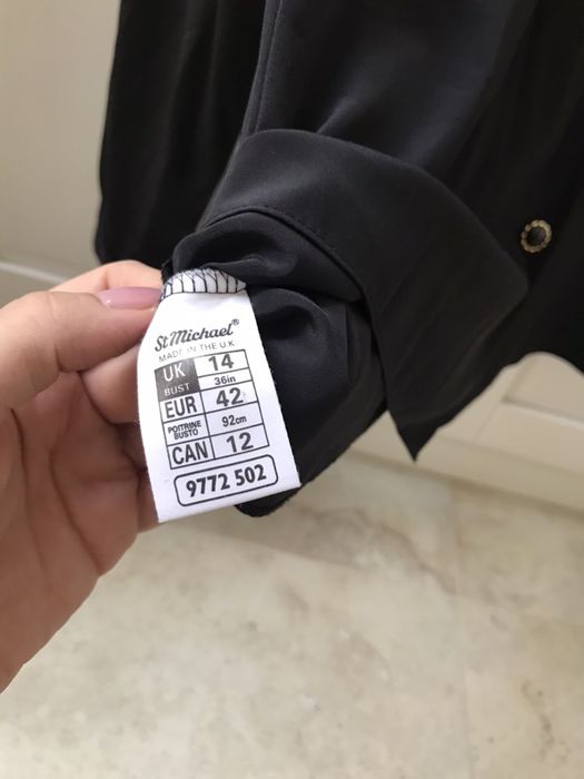 Bluzka czarna złote guziki rozmiar XL