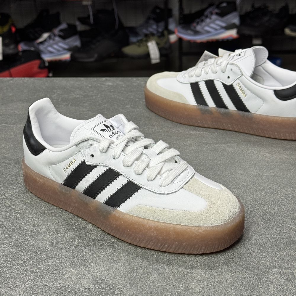 Білі на платформі шкіряні кросівки Adidas Samba JI1349 ОРИГІНАЛ 100%