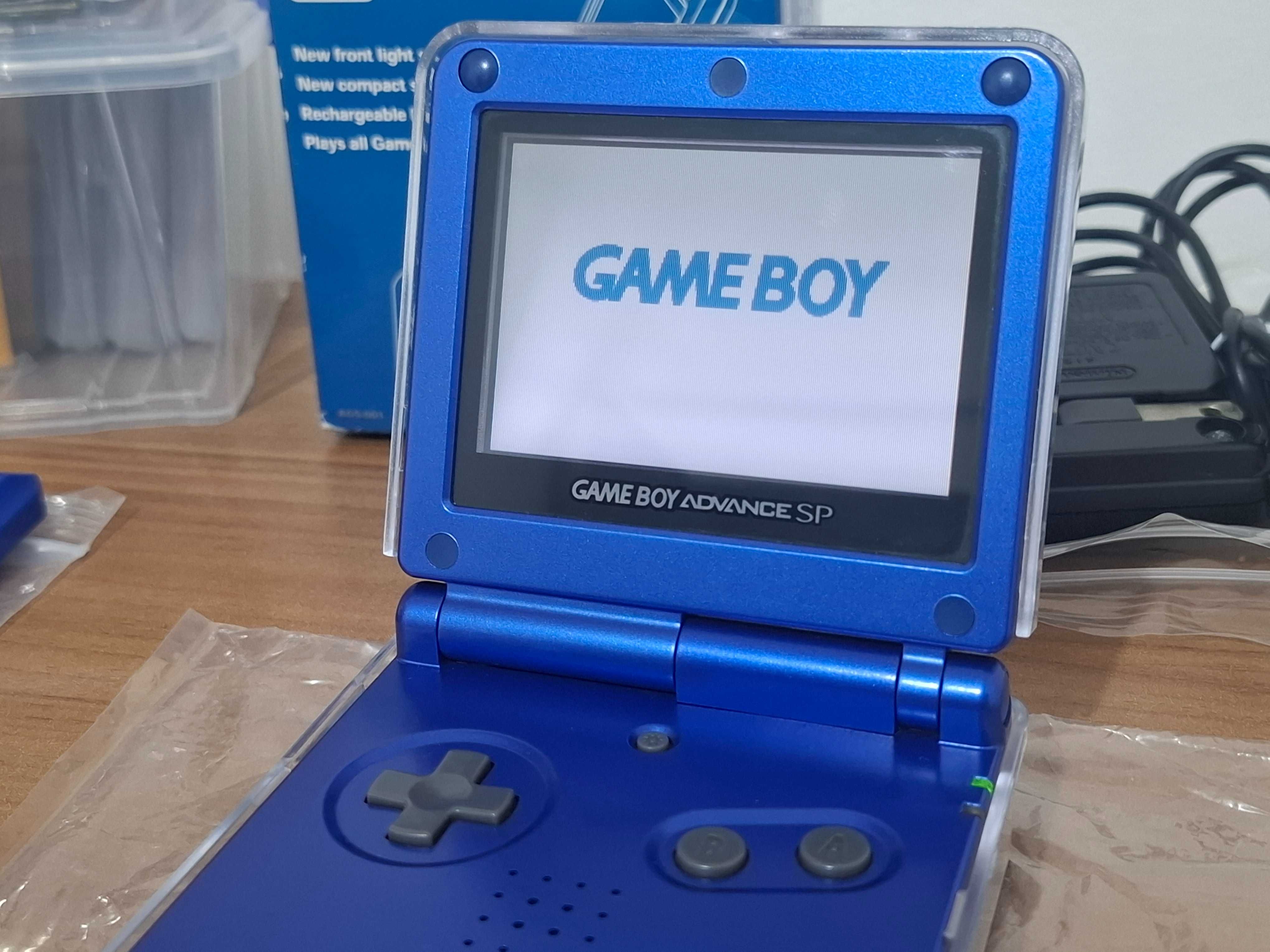 Game Boy Advance SP AGS-001 Azul + Jogos