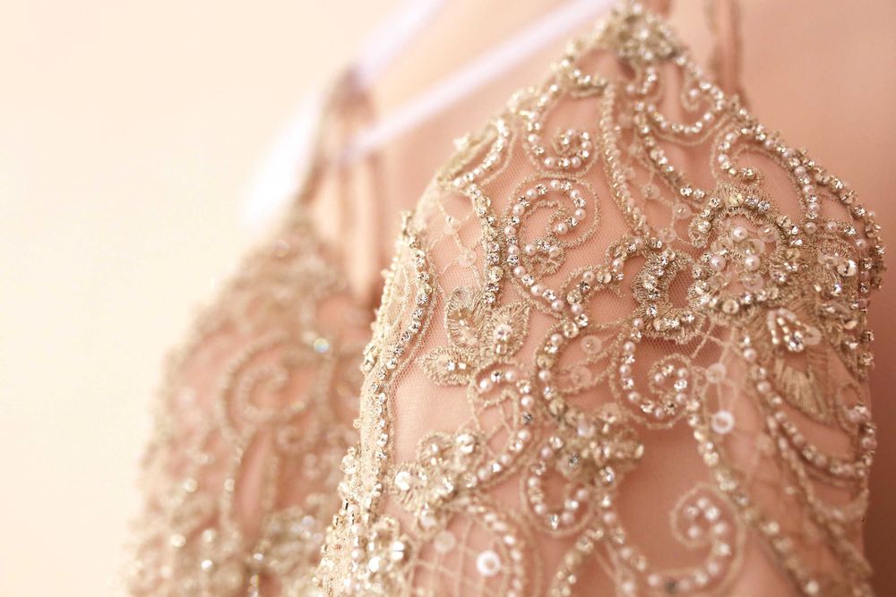 Suknia sukienka ślubna Mori Lee 2877 tren różowa koraliki 38 M