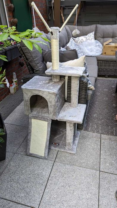 Drapak legowisko domek wysoki dla kota słupek do drapania NOWY 118 cm