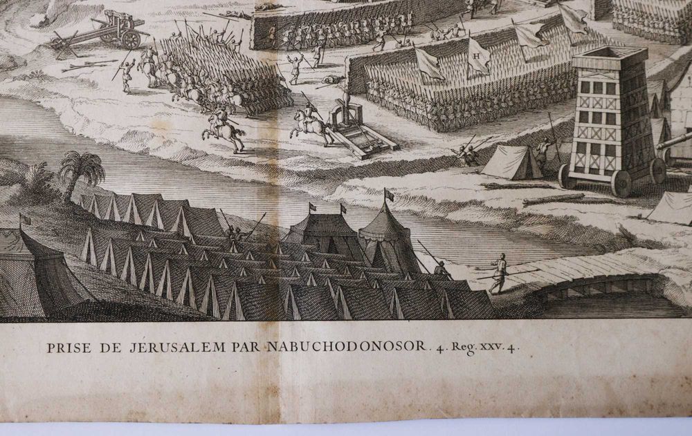 Tomada de Jerusalém por Nabucodonosor  gravura de Picart 1722