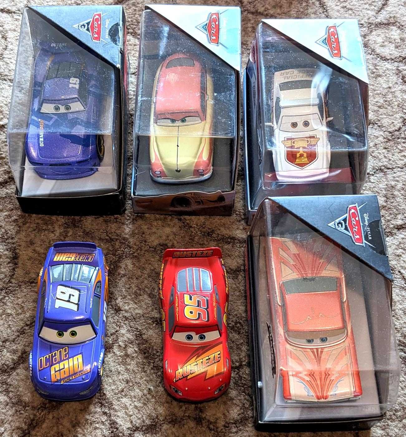 Disney Store zestaw 6 autek Zygzak McQueen Bobby Roman inne 1:43