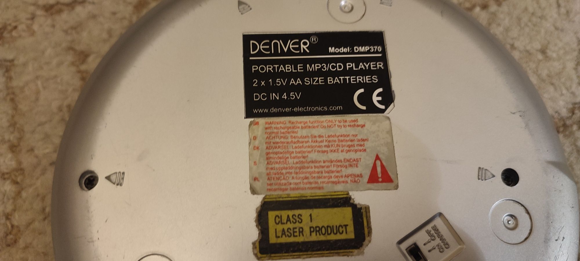 Discman Denver 120/45 sprawny