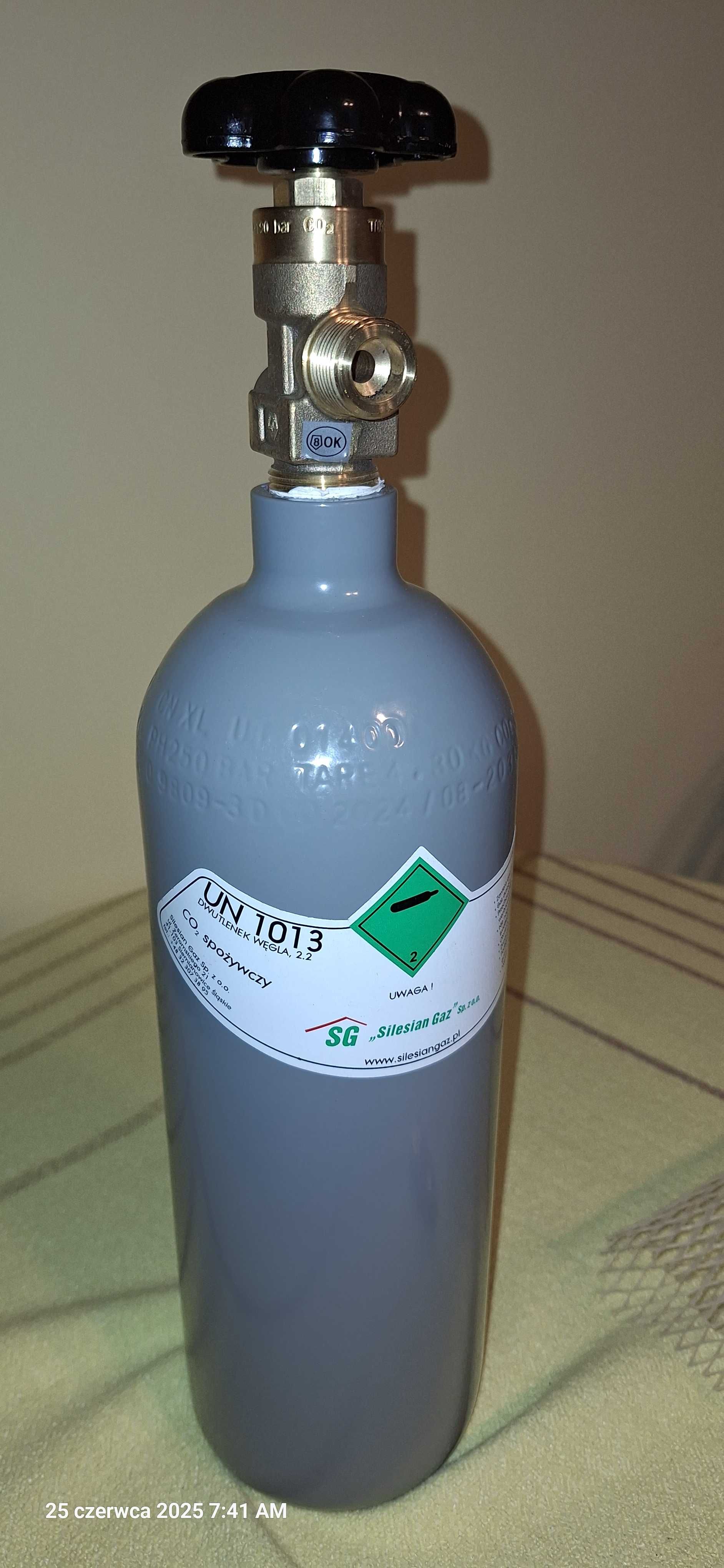 butla CO2 (pusta) pojemność 2 litry + przetoczka