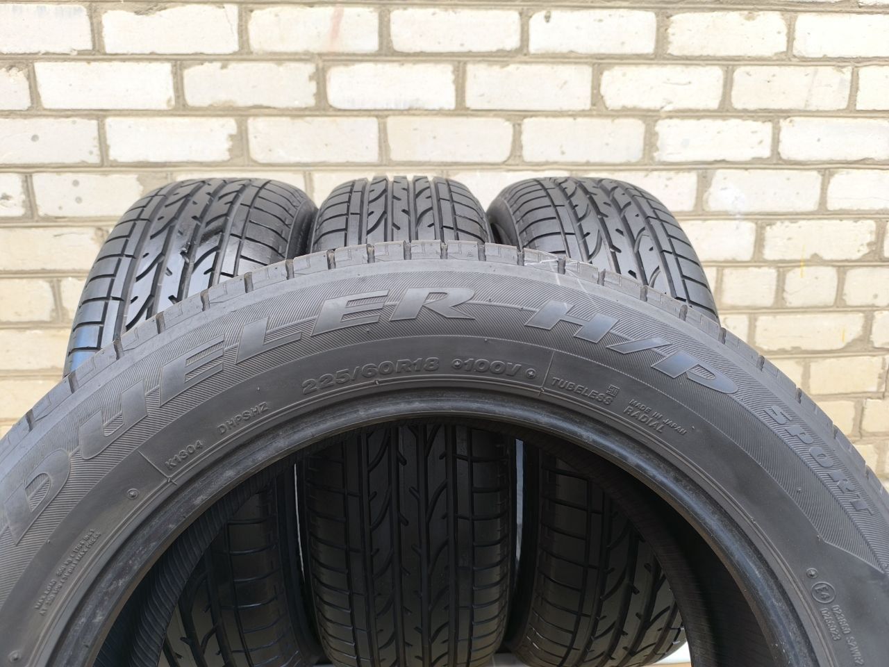 6.5ммкомплект летних шин 225 60 R18 100V BRIDGESTONE DUELER H/P sport