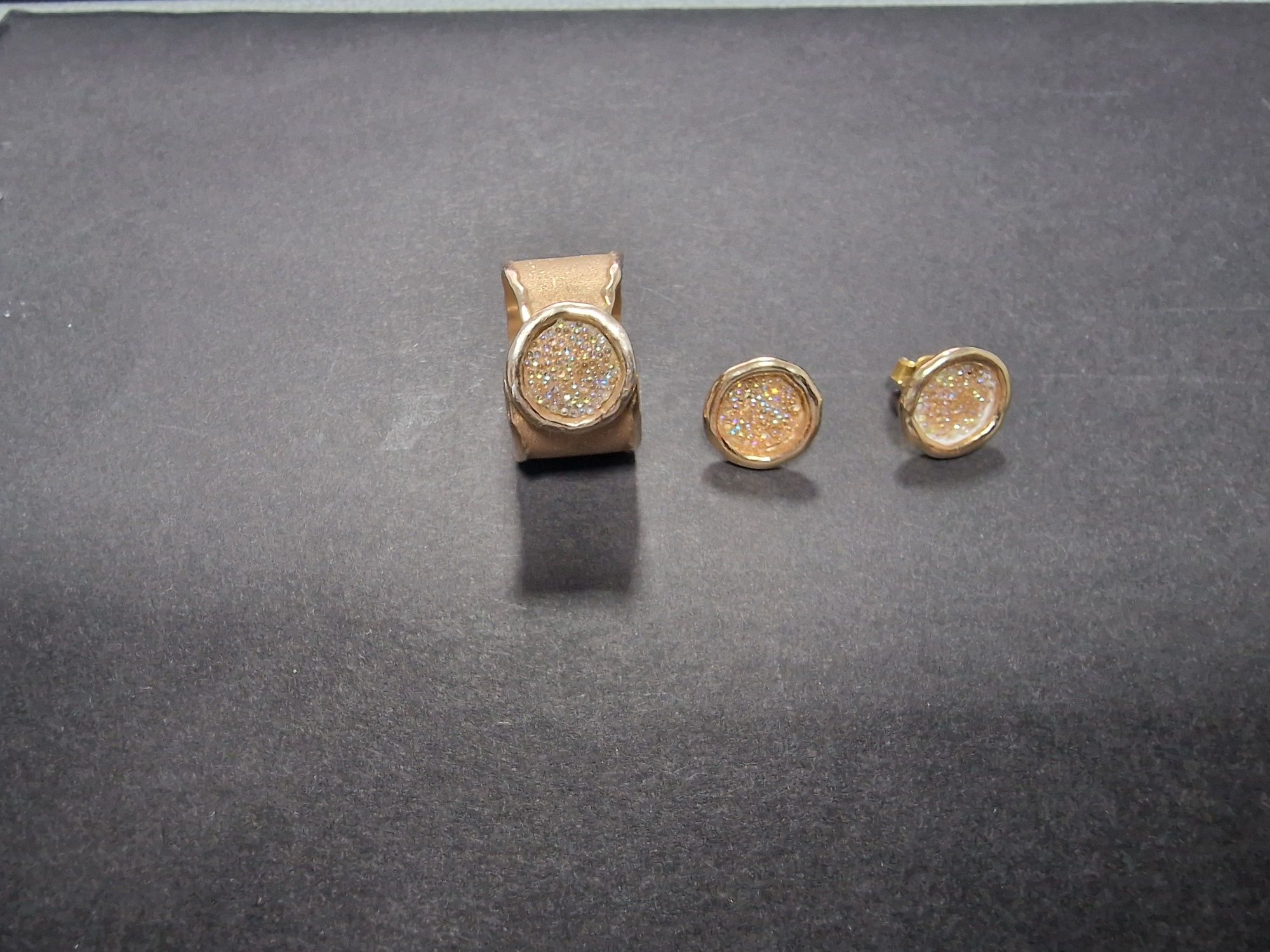 Conjunto em Prata Dourada