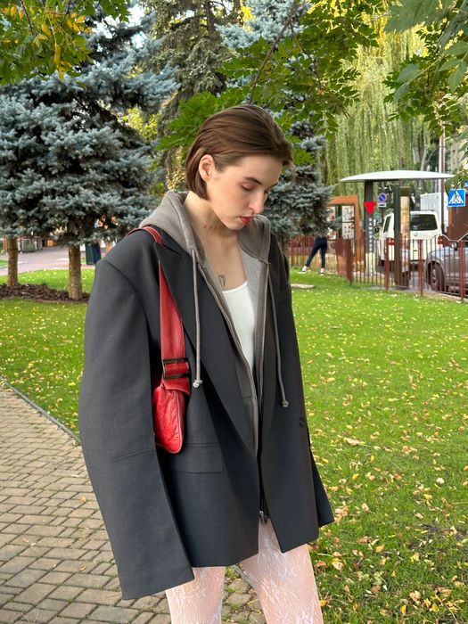 Піджак темно-сірий із вовни від укр.бренду Hladysh