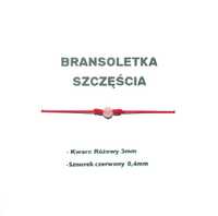 Delikatna Bransoletka Szczęścia Kwarc Różowy