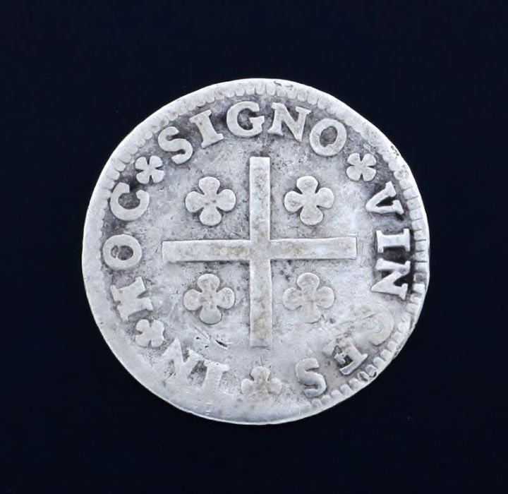 Moeda de TOSTÃO em PRATA, de 1706 A 1750 - D. João V