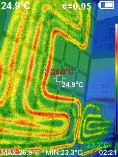 Обследование тепловизор исследование дома утечку теплого пола  и воды.