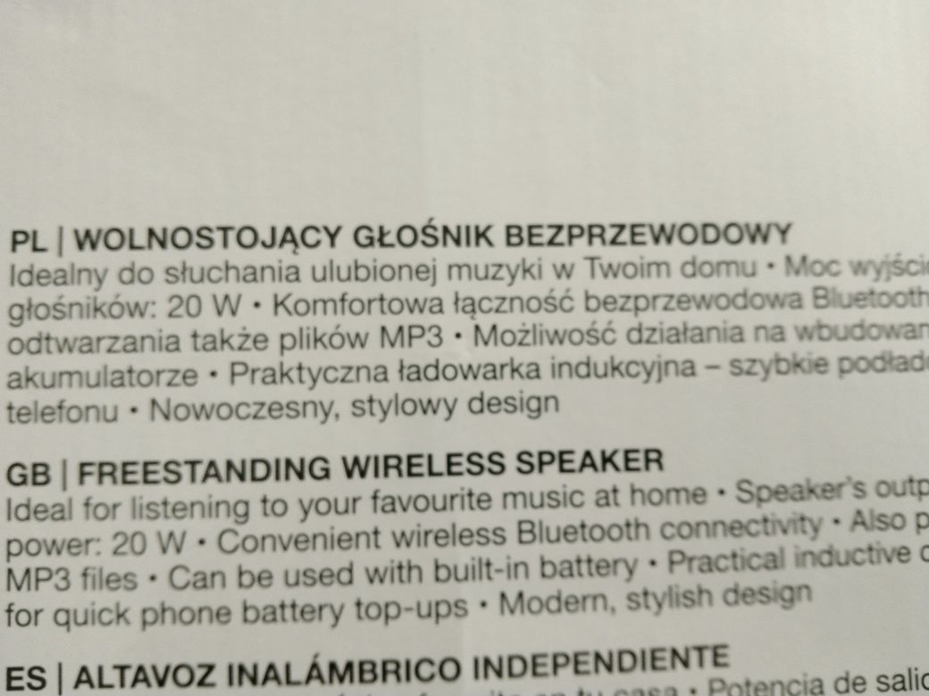 Wolno stojący głośnik bezprzewodowy