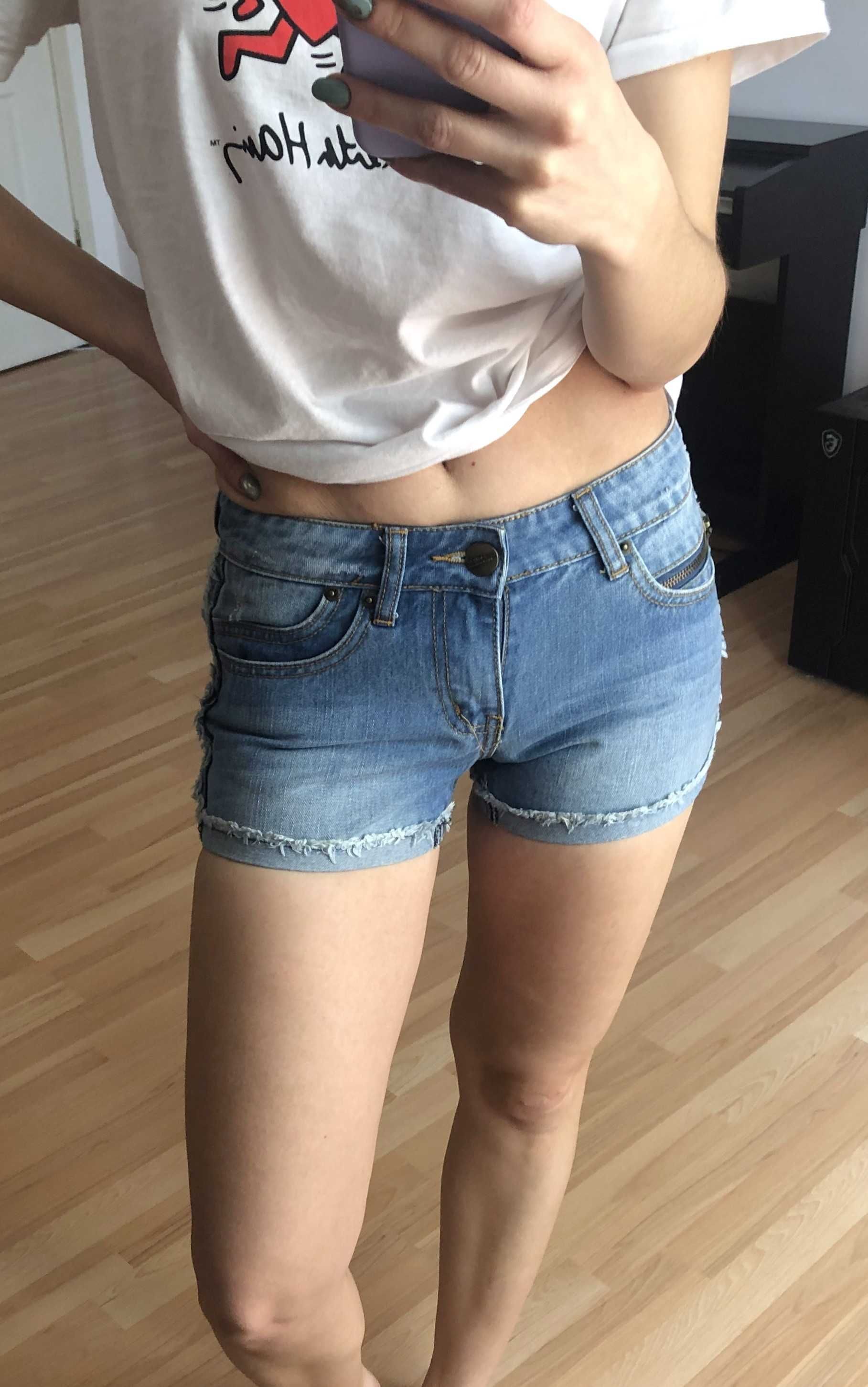 Jeansowe szorty, denim shorts, klasyczny niebieski, New Yorker