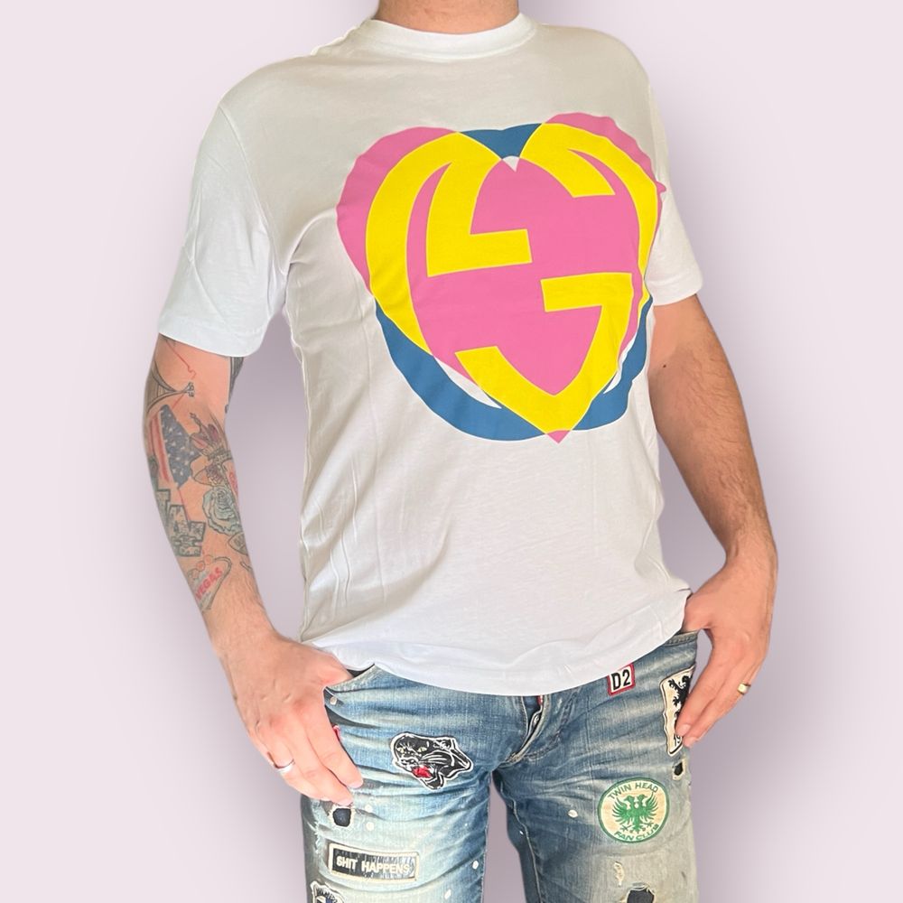 Swietna stylowa koszulka t-shirt meski Gucci L lato