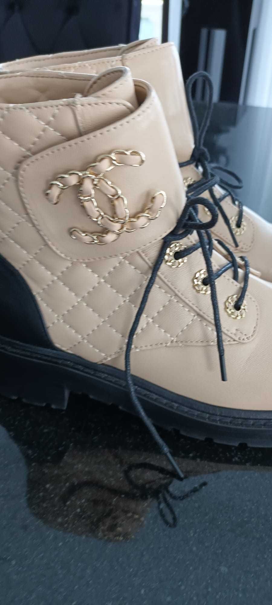 Chanel  Trapery Kozaki eleganckie Botki