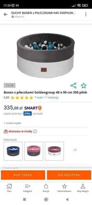 Basen z kulkami ~ 344 sztuk Golden Kids