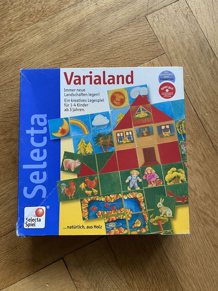 Selecta. Varialand. Sortino. Farm. Puzzle. Drewno.