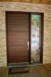 Drewniane drzwi zewnętrzne CZYSTE POWIETRZE możliwy montaż PRODUCENT