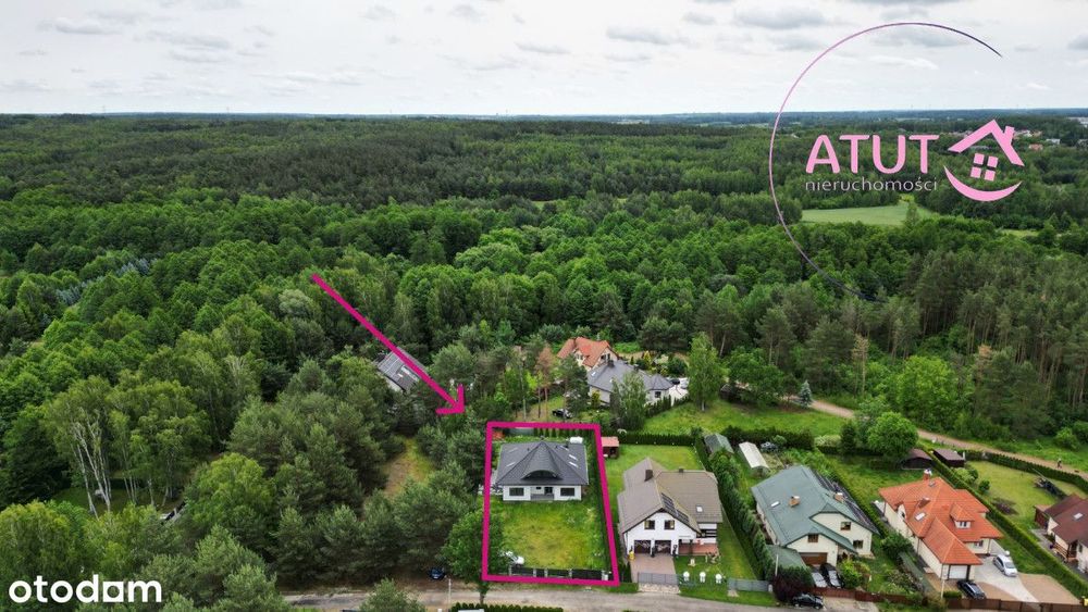 Otoczony zielenią nowoczesny dom w Brzezinach