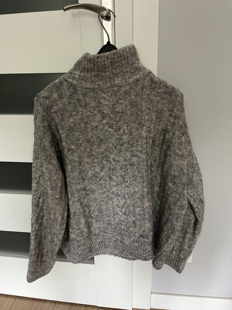 Sweter szary z zamkiem C&A oversize L 40 XL 42