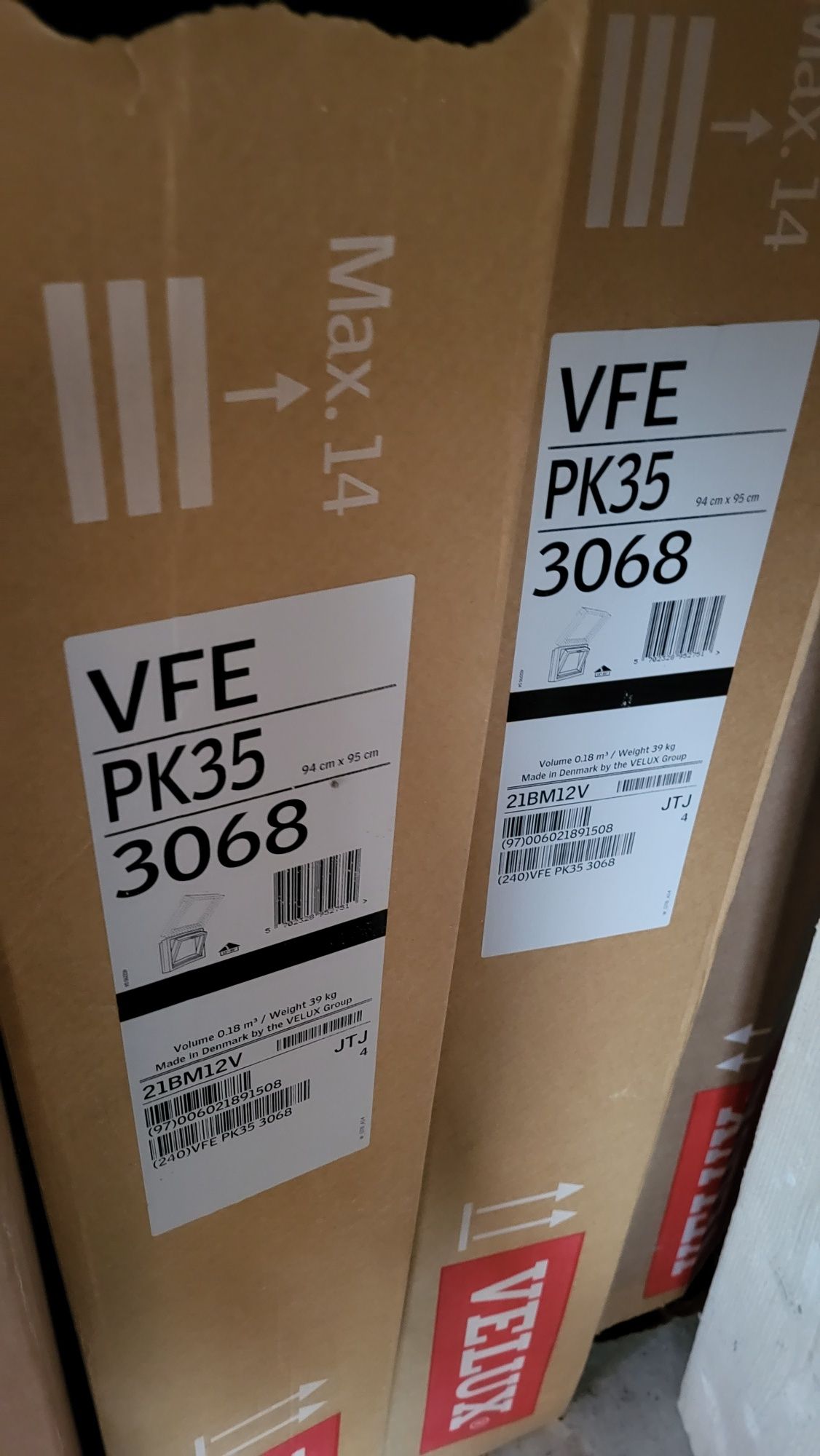 Okno dachowe VELUX VFE PK35 (3068) 94x95 21BM12V